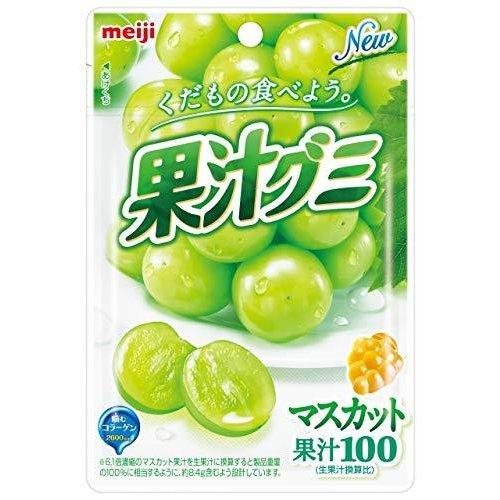 Meiji Kajyuu Fruit Juice Gummy Muscat 54g