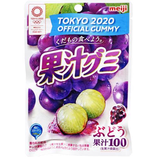 Meiji Kajyuu Fruit Juice Gummy Grape 54g